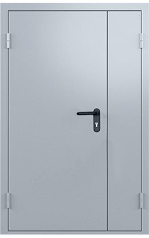 Противопожарная металлическая дверь ДПМ-02/120-А двупольная ассиметричная